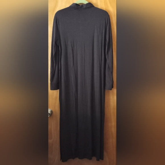 Lauren Ralph Lauren Women's Large Black Button-Down Loungewear Gown - Picture 3 of 6